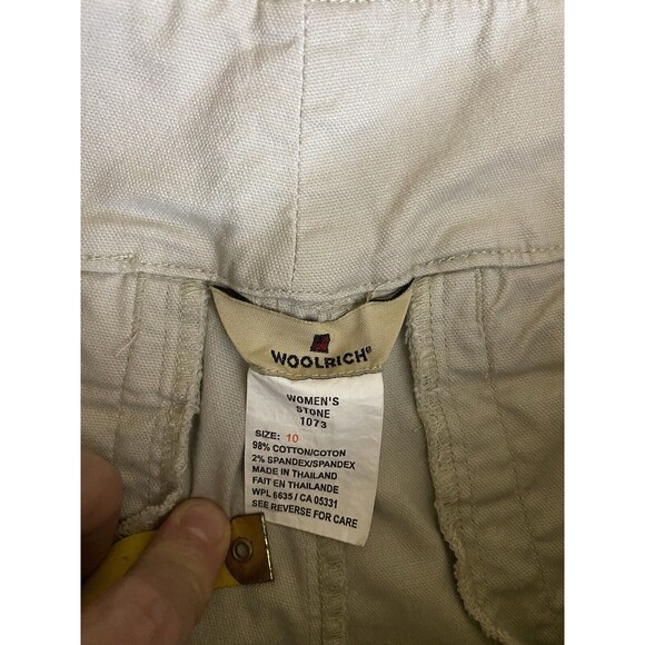 Vintage Woolrich Women’s Beige Shorts Front/back Pockets Size 10 - Picture 11 of 14